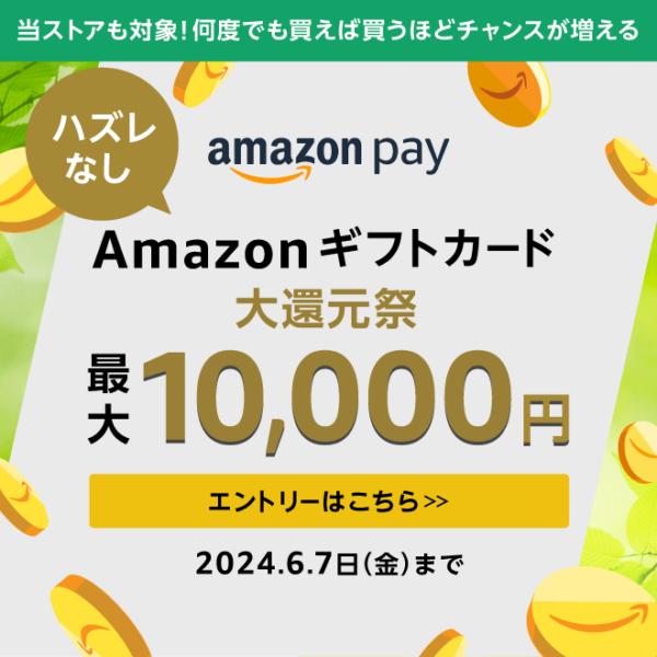 AmazonPayご利用で最大1万円をAmazonギフトカードで還元します